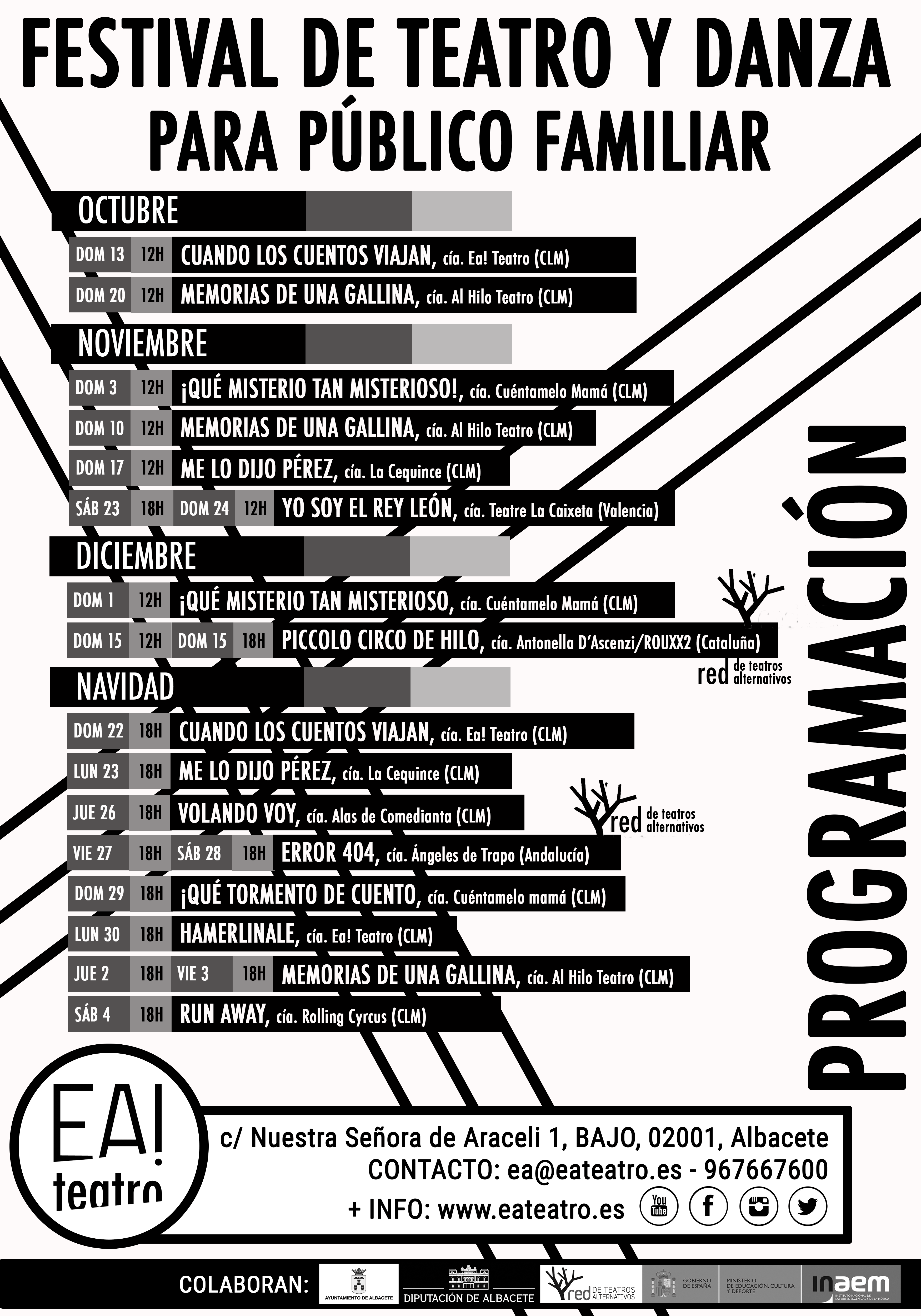 Lee más sobre el artículo FESTIVAL DE TEATRO Y DANZA PARA PÚBLICO FAMILIAR