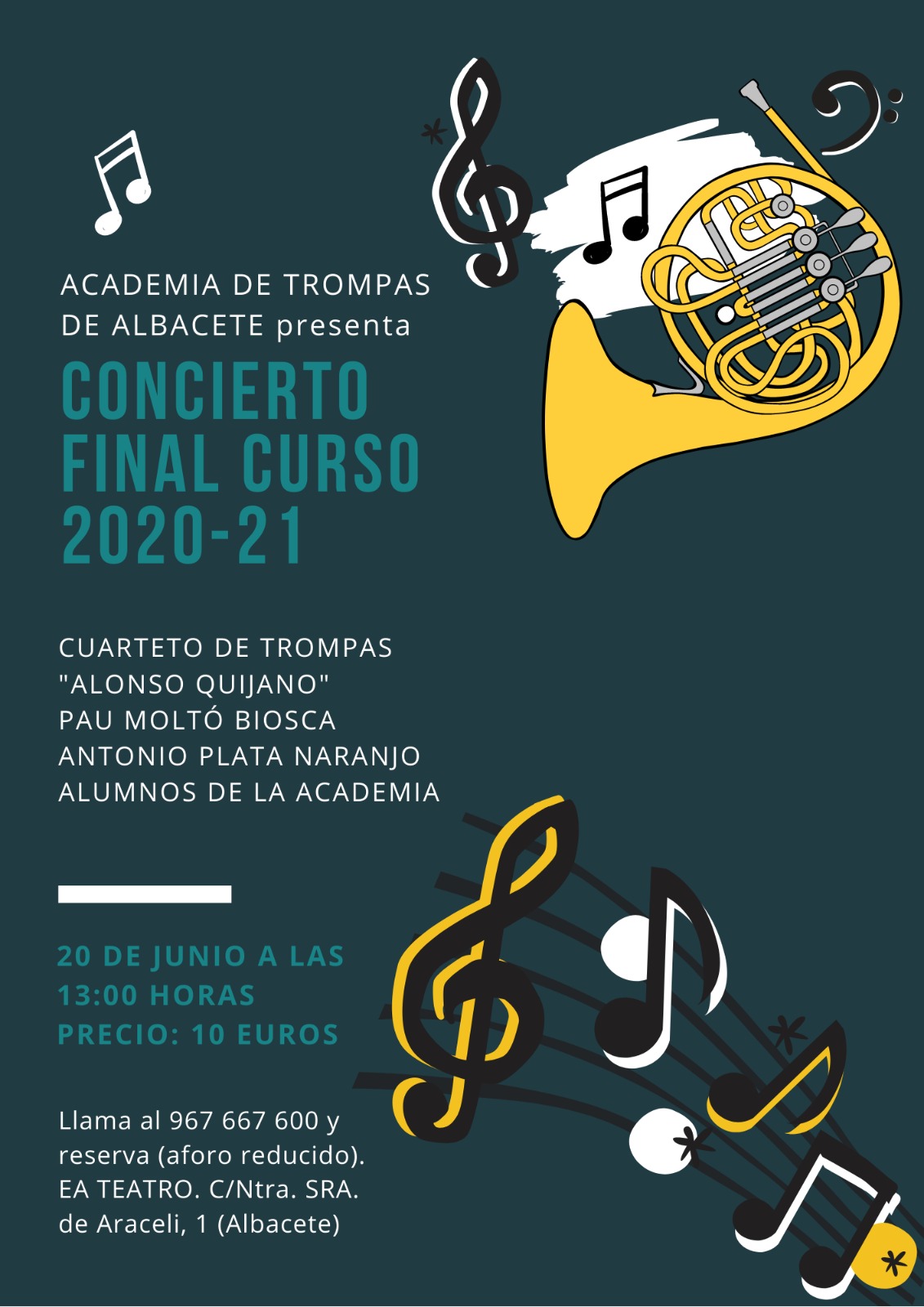 Lee más sobre el artículo Academia de Trompas de Albacete – Concierto Final de Curso –