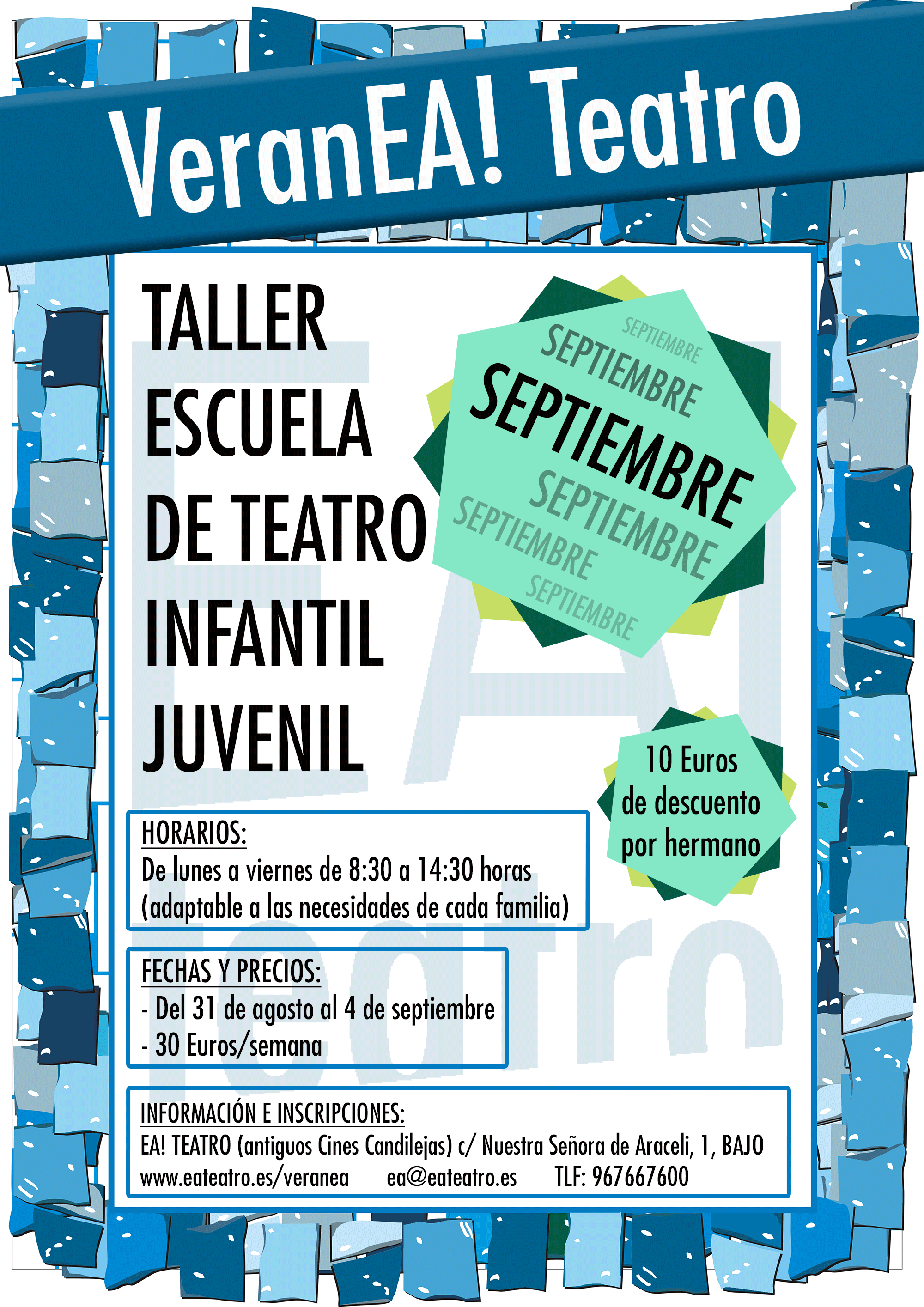 Lee más sobre el artículo VERANEA! Escuela-Taller de Verano de Ea! Teatro