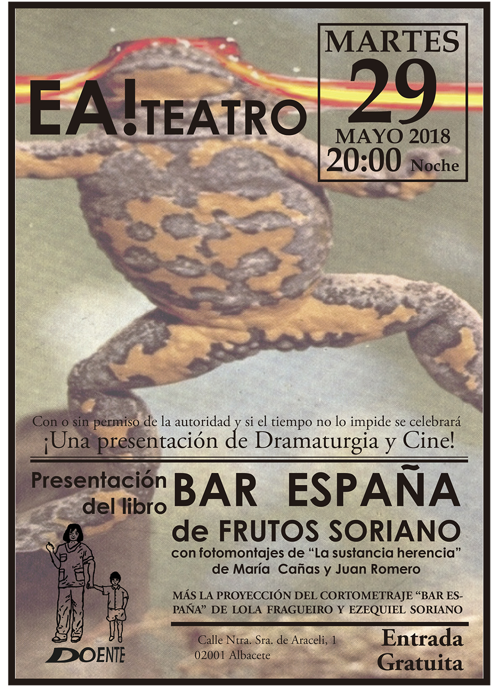 Lee más sobre el artículo BAR ESPAÑA, presentación del libro de Frutos Soriano