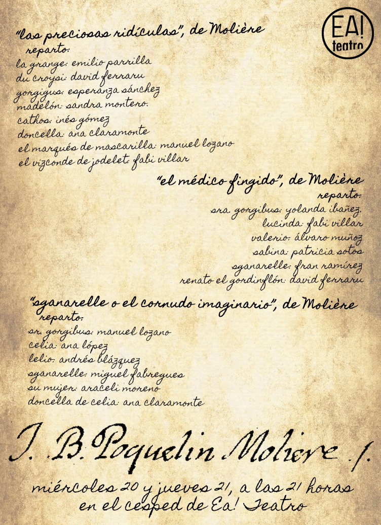 Lee más sobre el artículo Muestra del Taller de Teatro de Adultos: Moliere